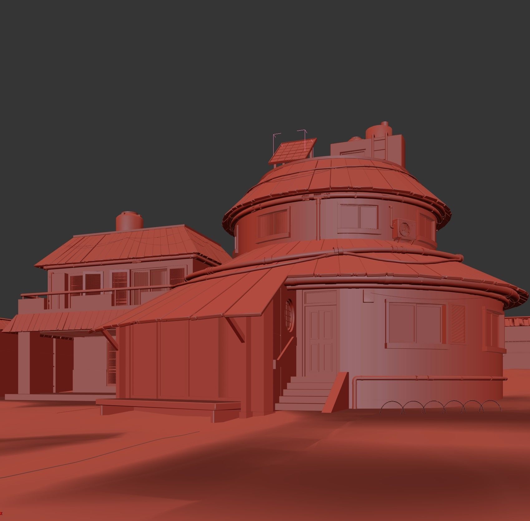 Uzumaki house - 3DS MAX and CORONA Low-poly 3D model_6