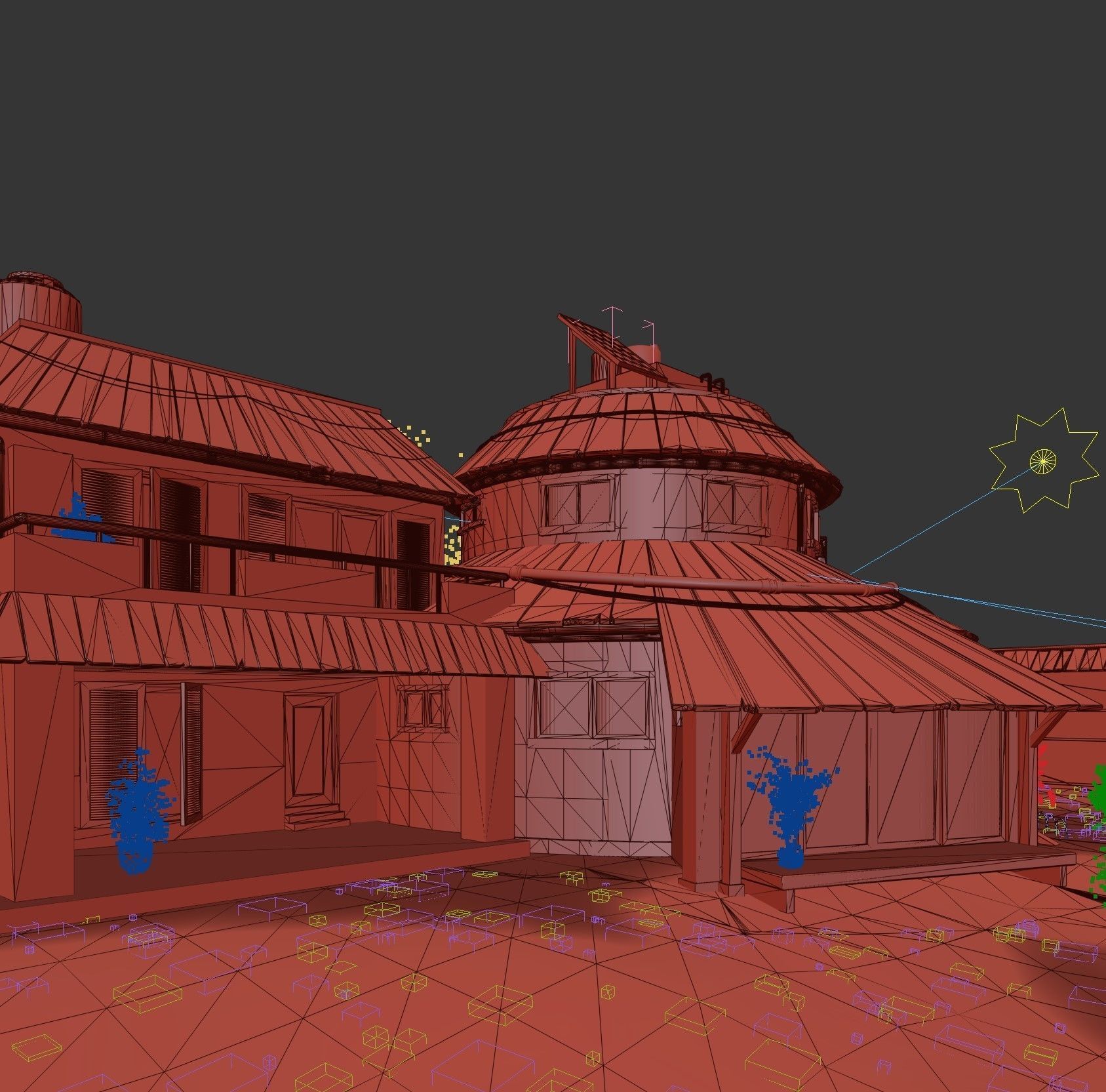 Uzumaki house - 3DS MAX and CORONA Low-poly 3D model_5