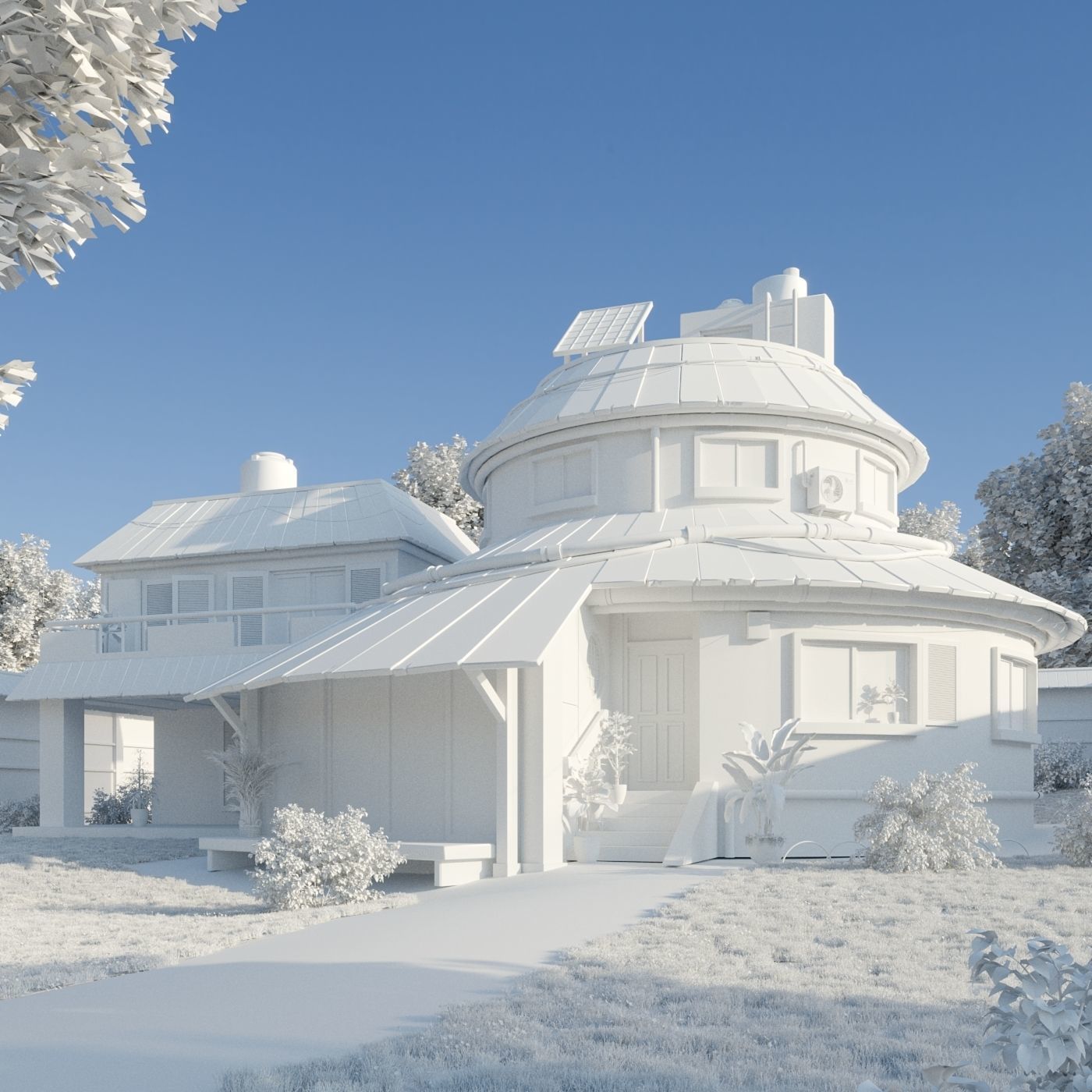 Uzumaki house - 3DS MAX and CORONA Low-poly 3D model_9