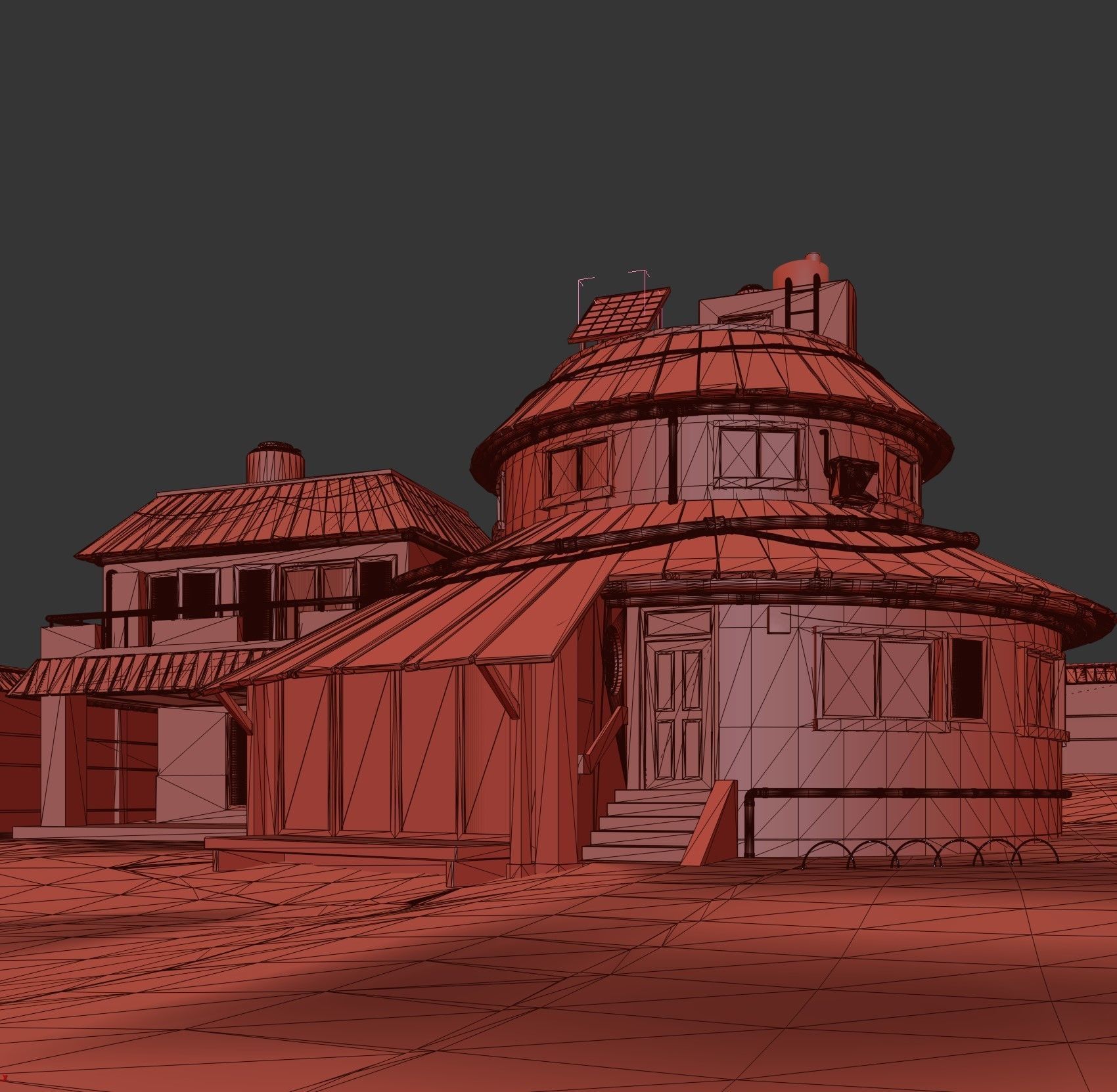 Uzumaki house - 3DS MAX and CORONA Low-poly 3D model_4