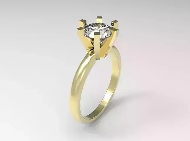 woman solitaire diamond ring 7 parts R00141