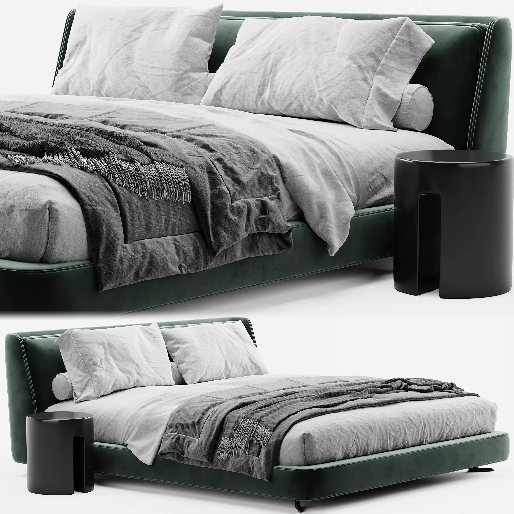 Minotti Spencer bed  3D model_0