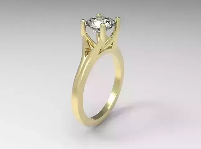 woman solitaire diamond ring 7 parts R00142