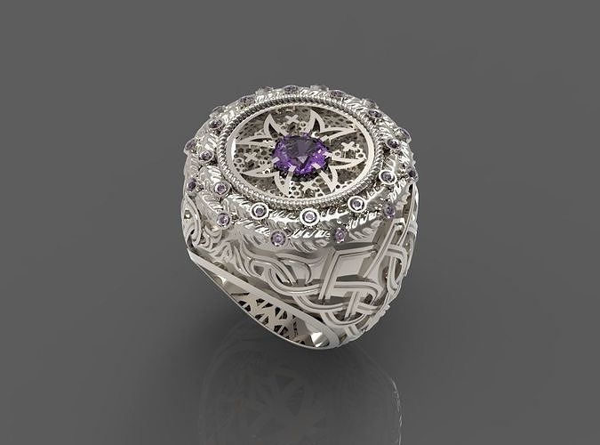 MAN RING MALTIC CROSS  3D print model 3D print model