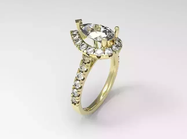 woman solitaire diamond ring 7 parts R00143