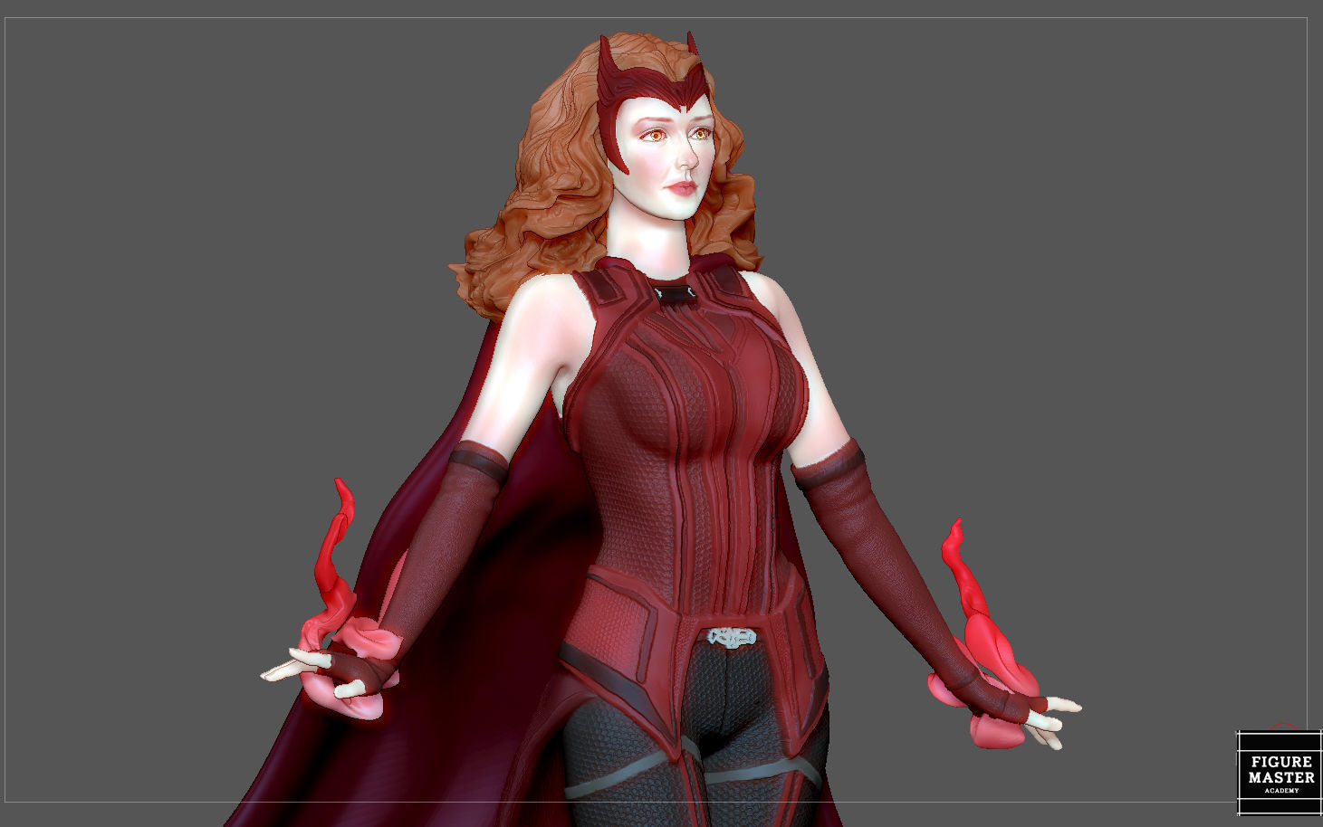 WANDA SCARLET WITCH FROM MARVEL MCU DRAMA WANDA VISION CHARACTER 3D print model_16