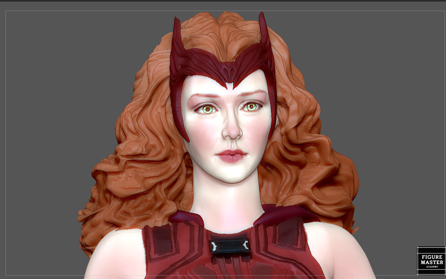 WANDA SCARLET WITCH FROM MARVEL MCU DRAMA WANDA VISION CHARACTER 3D print model_10