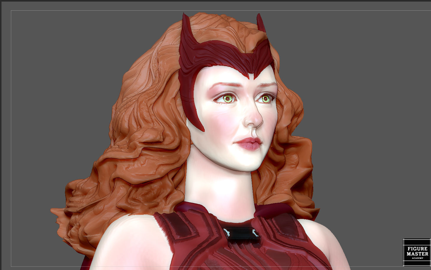 WANDA SCARLET WITCH FROM MARVEL MCU DRAMA WANDA VISION CHARACTER 3D print model_14
