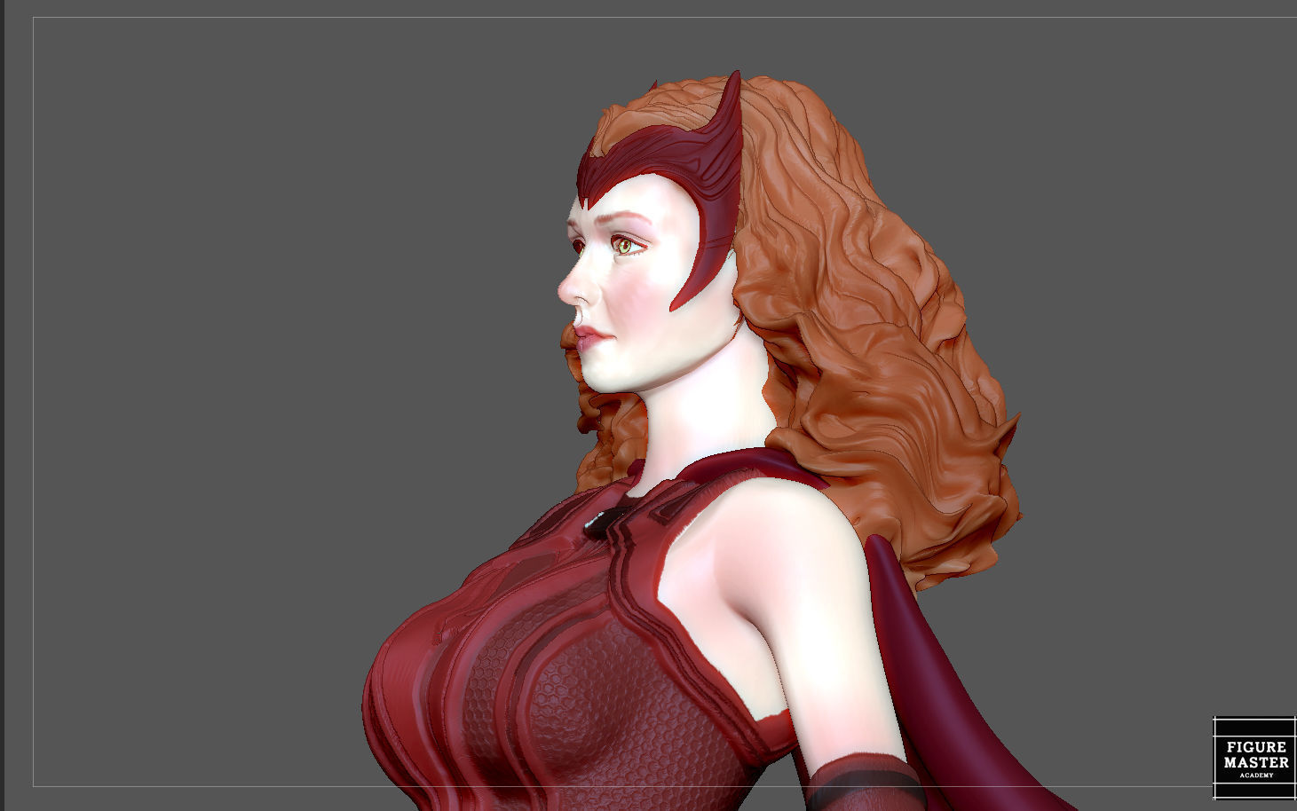 WANDA SCARLET WITCH FROM MARVEL MCU DRAMA WANDA VISION CHARACTER 3D print model_17
