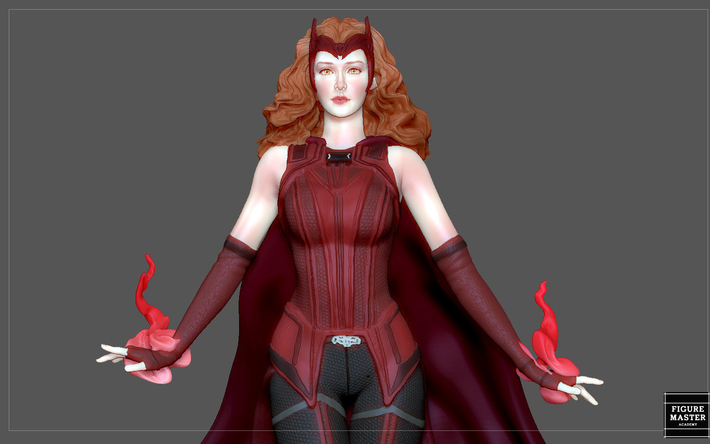 WANDA SCARLET WITCH FROM MARVEL MCU DRAMA WANDA VISION CHARACTER 3D print model_3