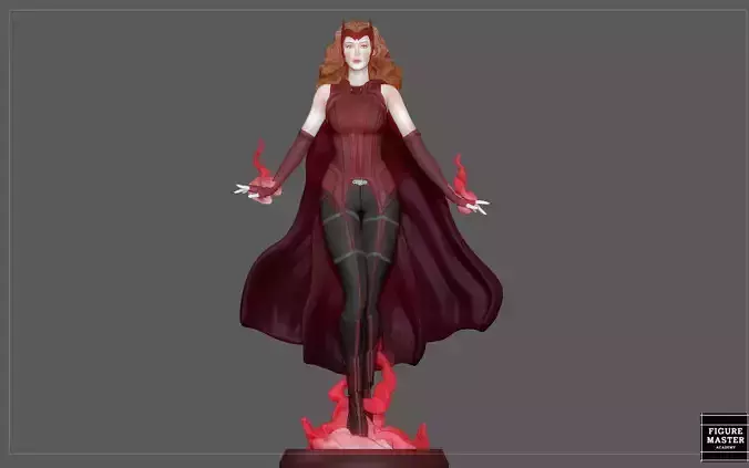 WANDA SCARLET WITCH FROM MARVEL MCU DRAMA WANDA VISION CHARACTER 3D print model