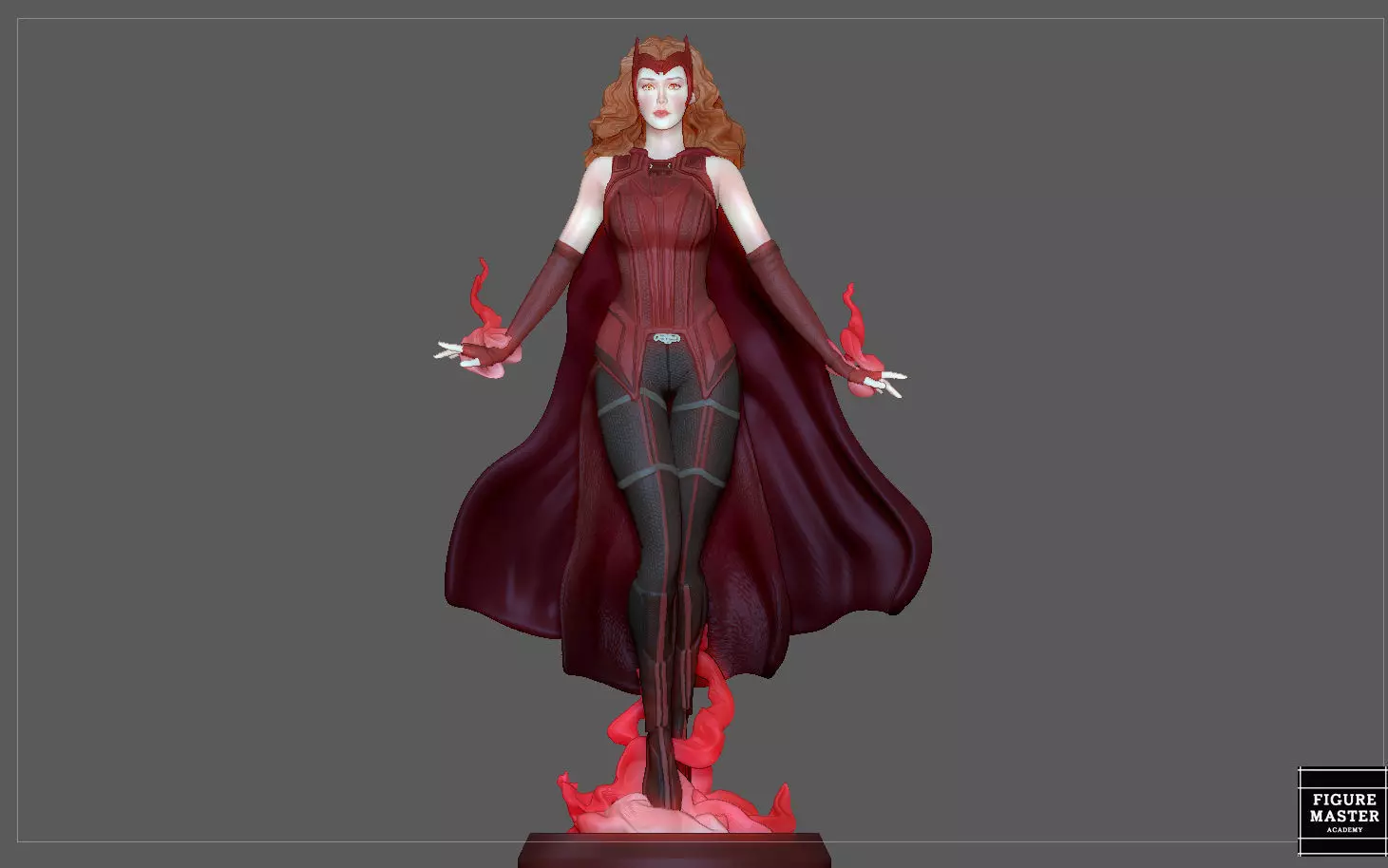 WANDA SCARLET WITCH FROM MARVEL MCU DRAMA WANDA VISION CHARACTER 3D print model_0