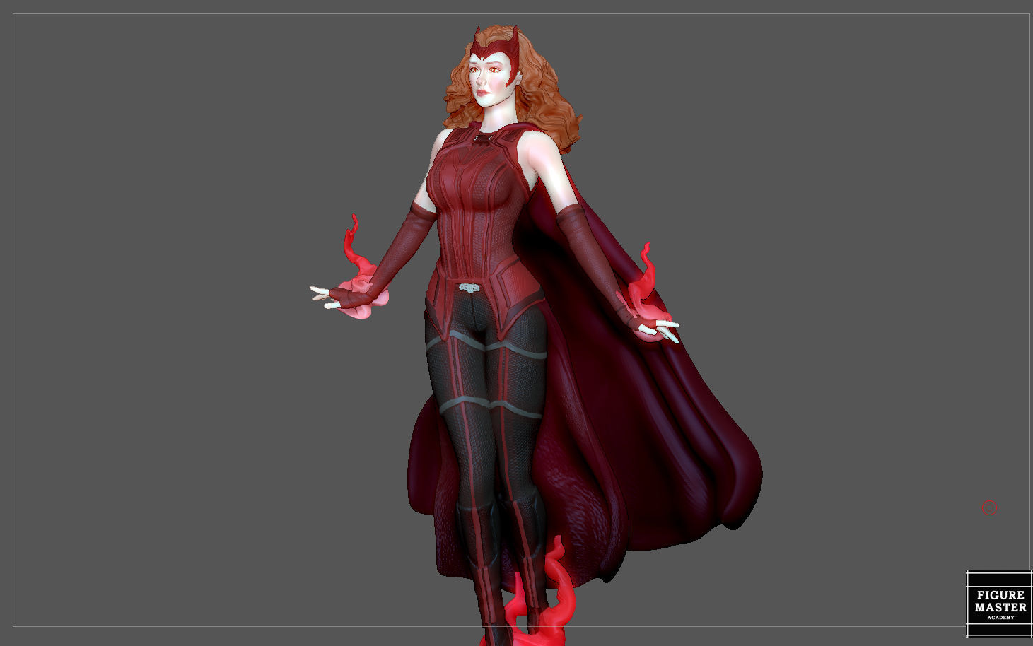 WANDA SCARLET WITCH FROM MARVEL MCU DRAMA WANDA VISION CHARACTER 3D print model_4