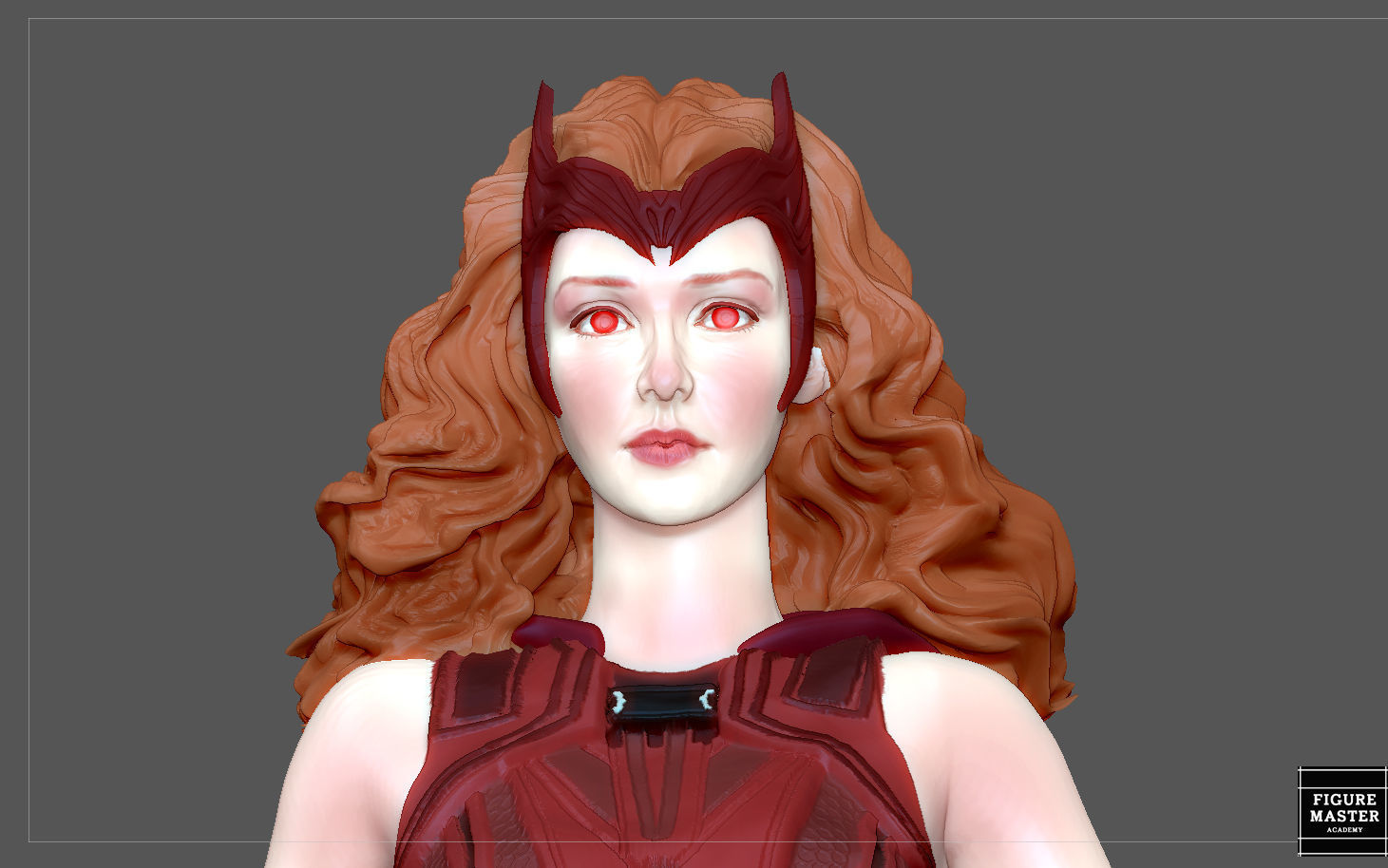 WANDA SCARLET WITCH FROM MARVEL MCU DRAMA WANDA VISION CHARACTER 3D print model_2
