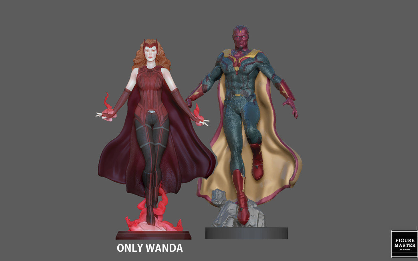 WANDA SCARLET WITCH FROM MARVEL MCU DRAMA WANDA VISION CHARACTER 3D print model_21