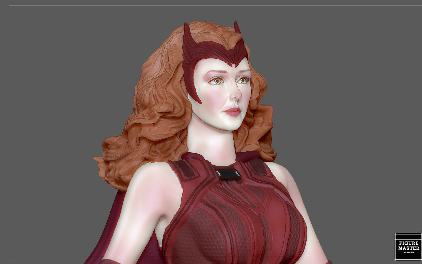 WANDA SCARLET WITCH FROM MARVEL MCU DRAMA WANDA VISION CHARACTER 3D print model_6