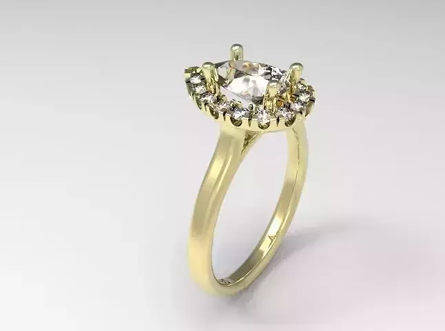 woman solitaire diamond ring 7 parts R00145