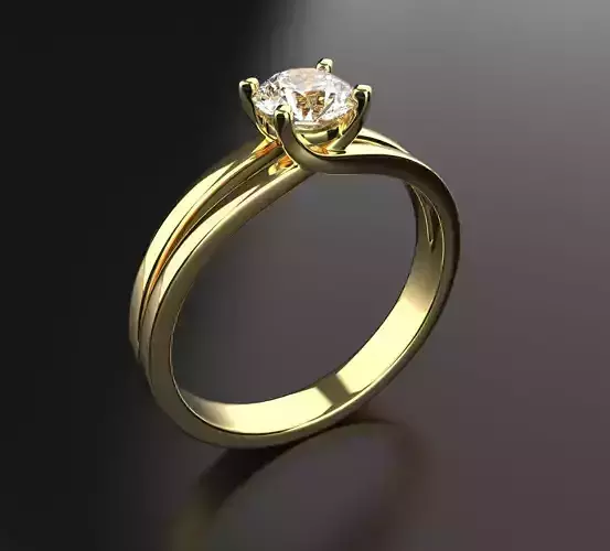 Ring with diamond 17 3 mm size