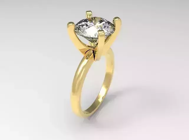 woman solitaire diamond ring 7 parts R00146