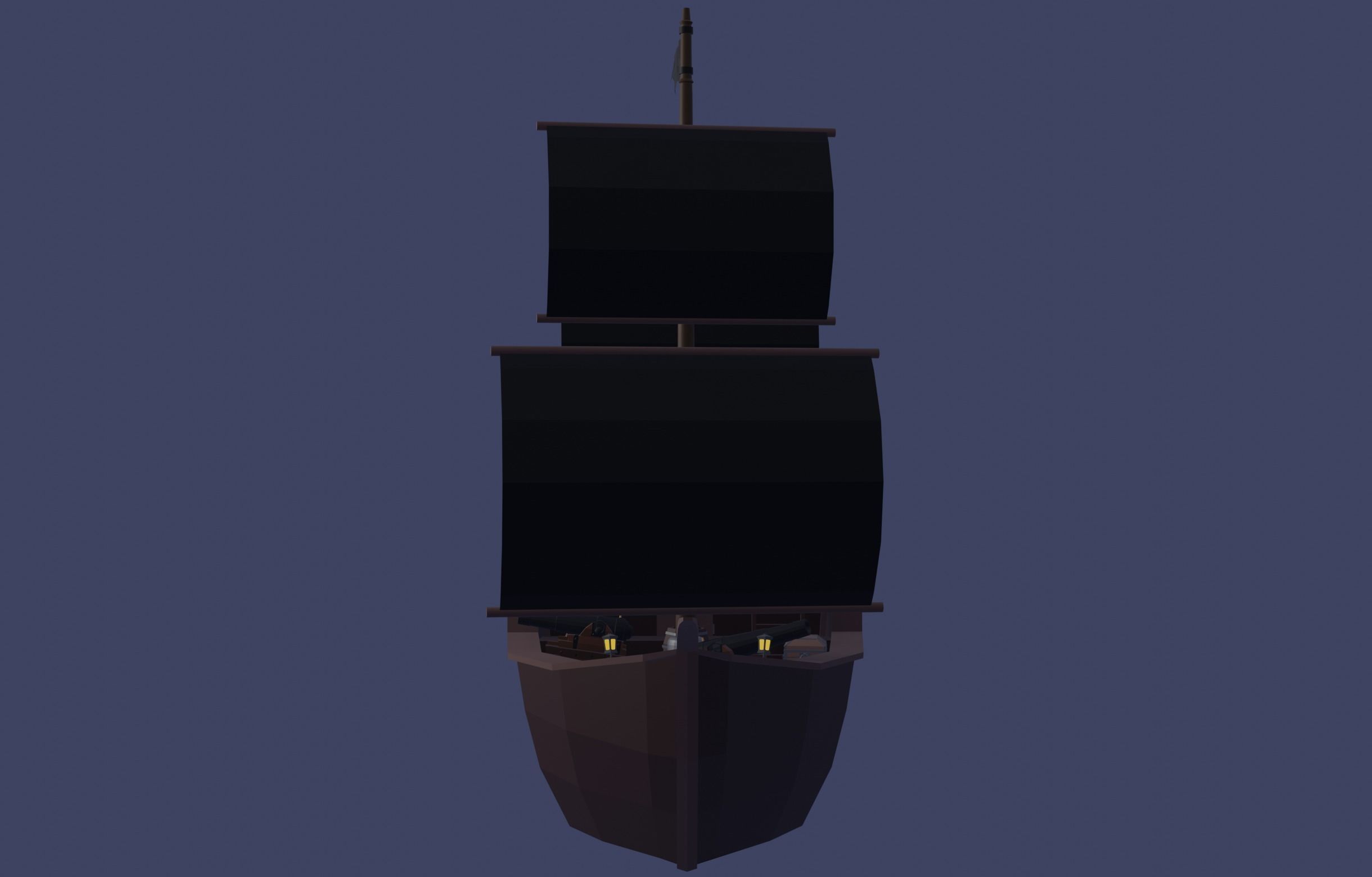 Pirate ship  Low-poly 3D model_6