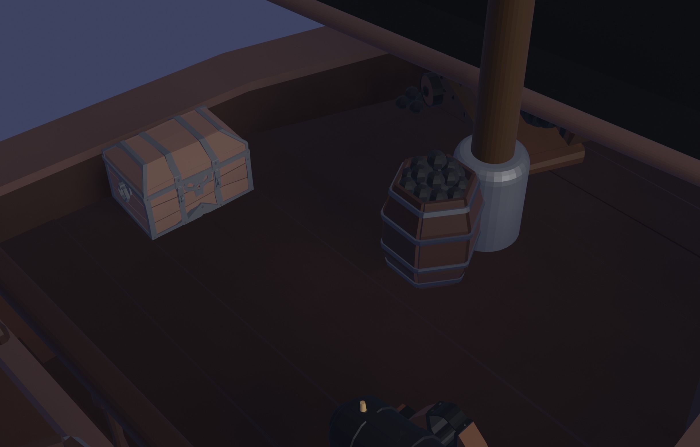 Pirate ship  Low-poly 3D model_11