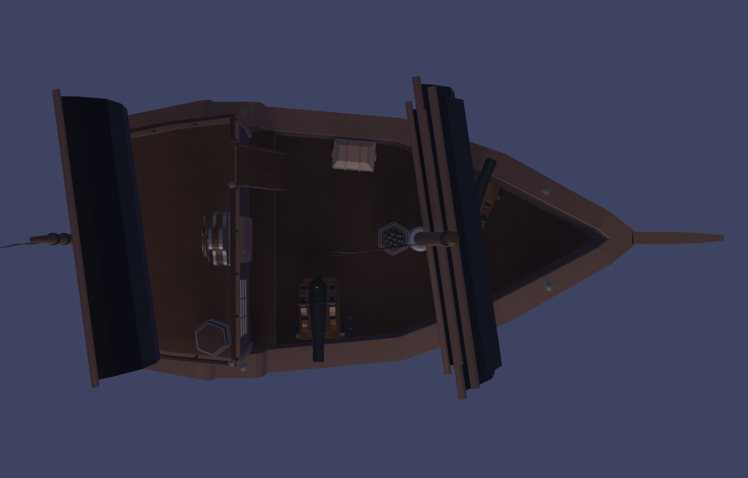 Pirate ship  Low-poly 3D model_7