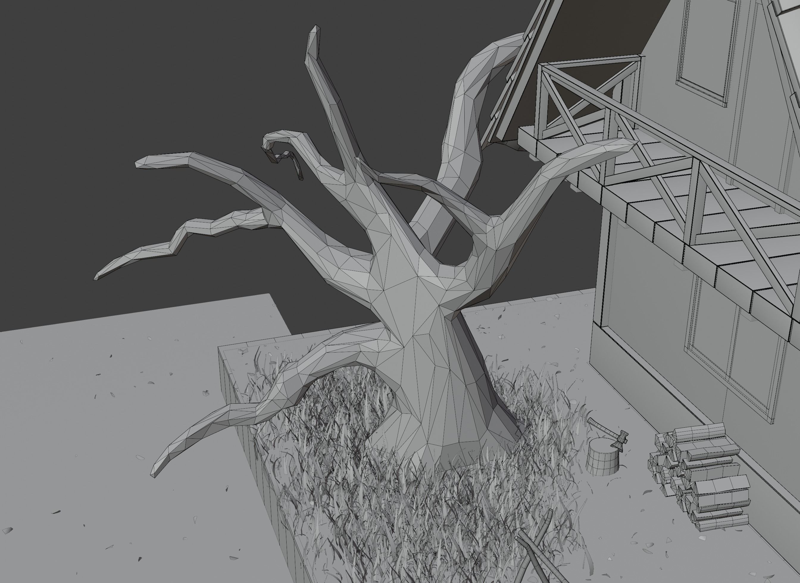 Forest House Scene 3D model_15