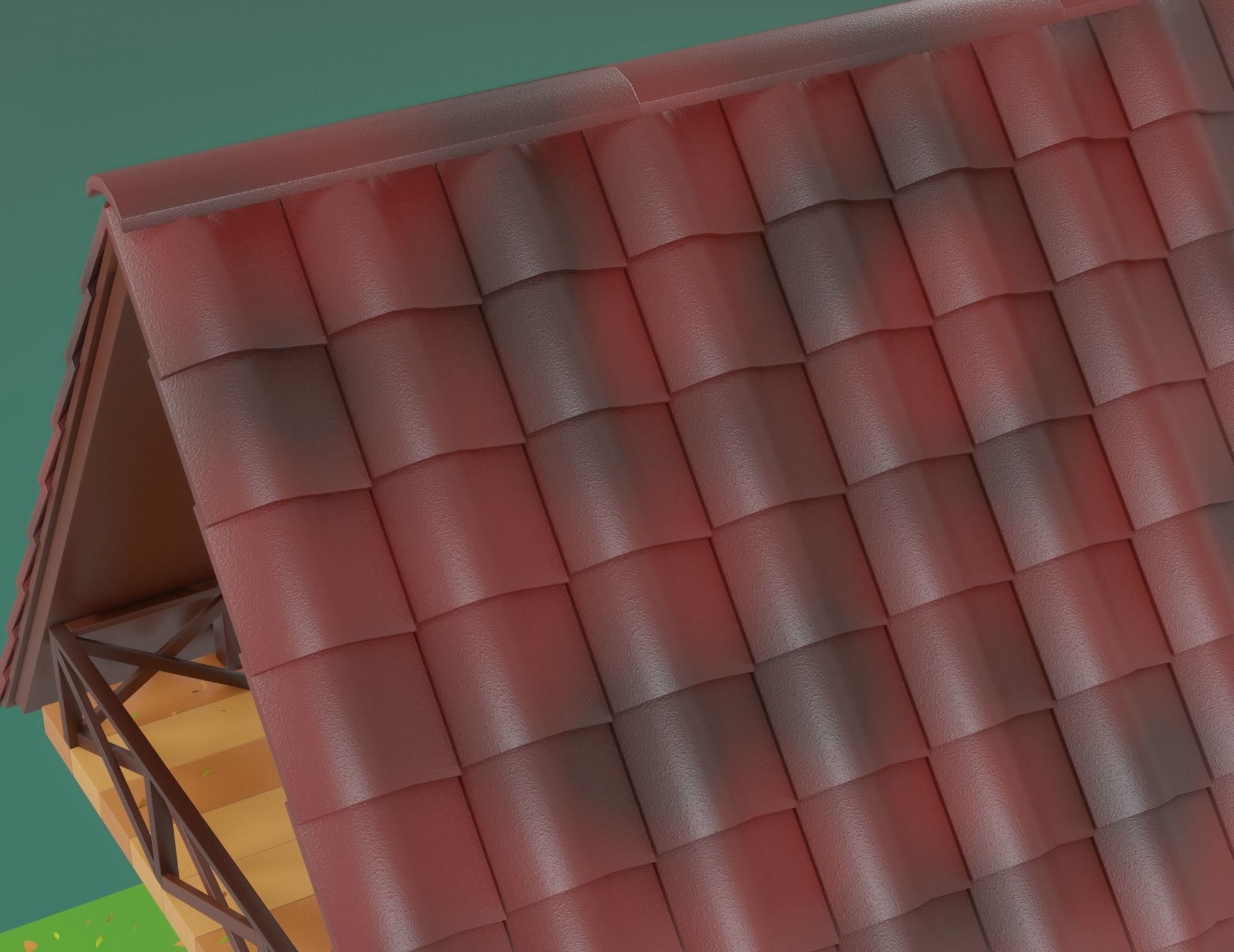 Forest House Scene 3D model_10