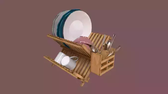 Loaded Dish Rack