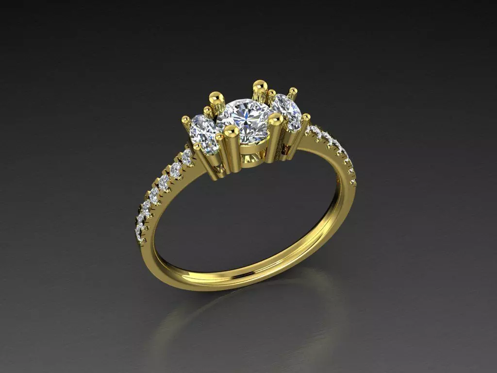 Diamond Jewelry Ring 3D print model_0
