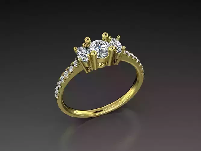 Diamond Jewelry Ring 3D print model Diamond Jewelry Ring 3D print model