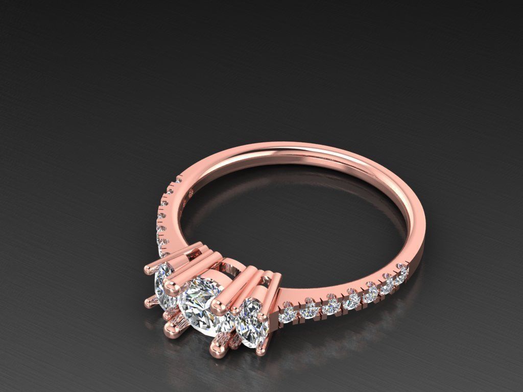 Diamond Jewelry Ring 3D print model_6