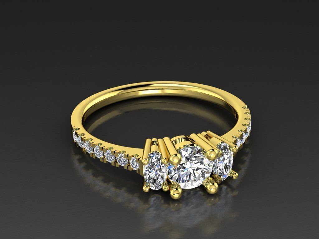 Diamond Jewelry Ring 3D print model_13