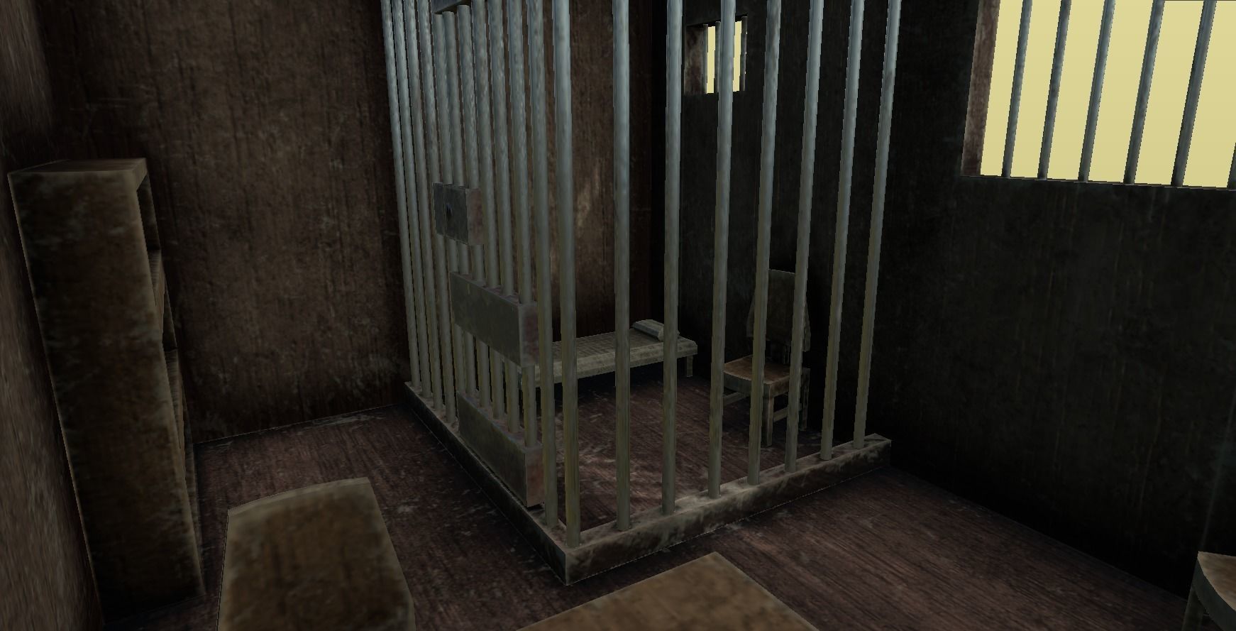 Western Jail - Sheriff - Wild West - Backdrop Full Perm Low-poly 3D model_9