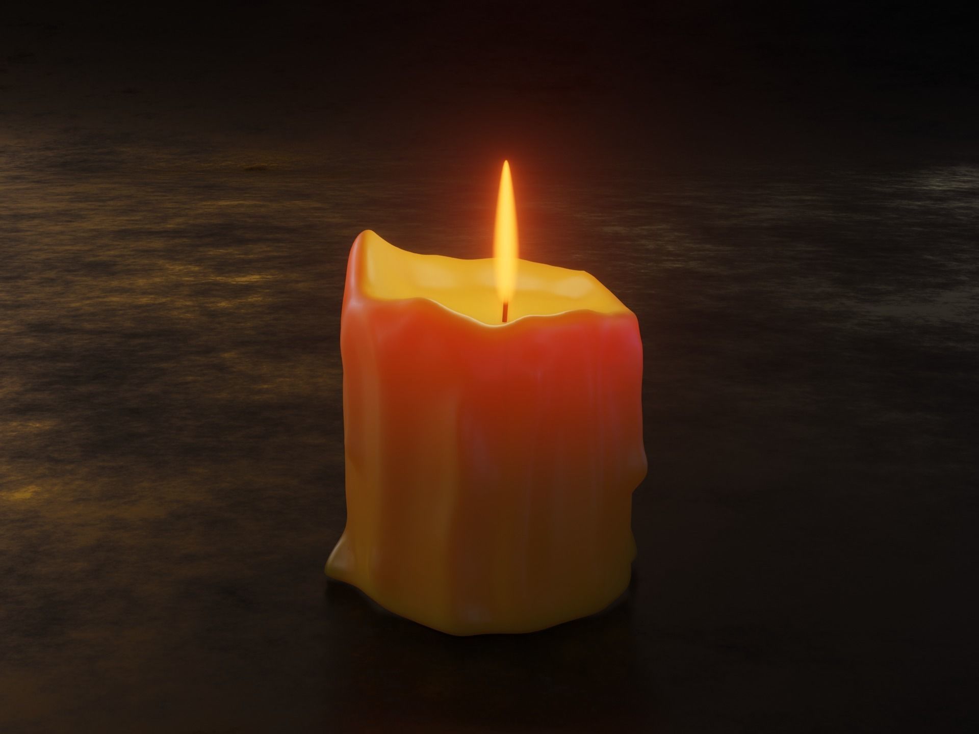 Melted Candles 3D model_7