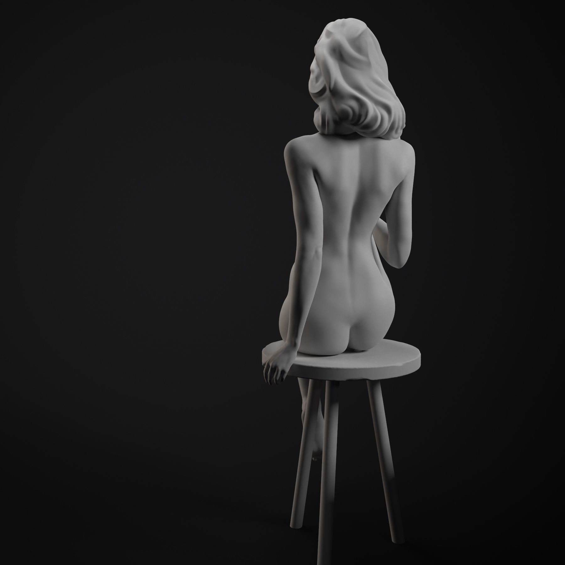 Beautifulwomansit nude woman on chair 3D print model_20