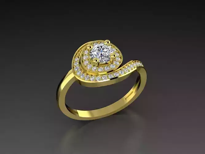 Diamond Jewelry Ring  3D print model