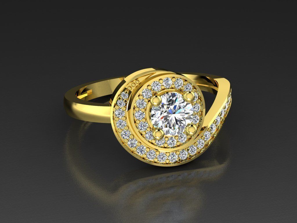 Diamond Jewelry Ring  3D print model_15
