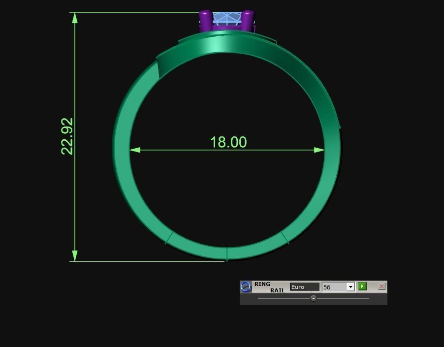 Diamond Jewelry Ring  3D print model_4