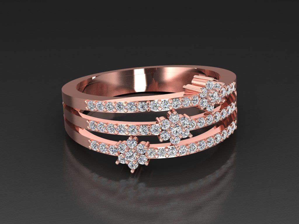 Diamond Jewelry Ring 3D print model_14