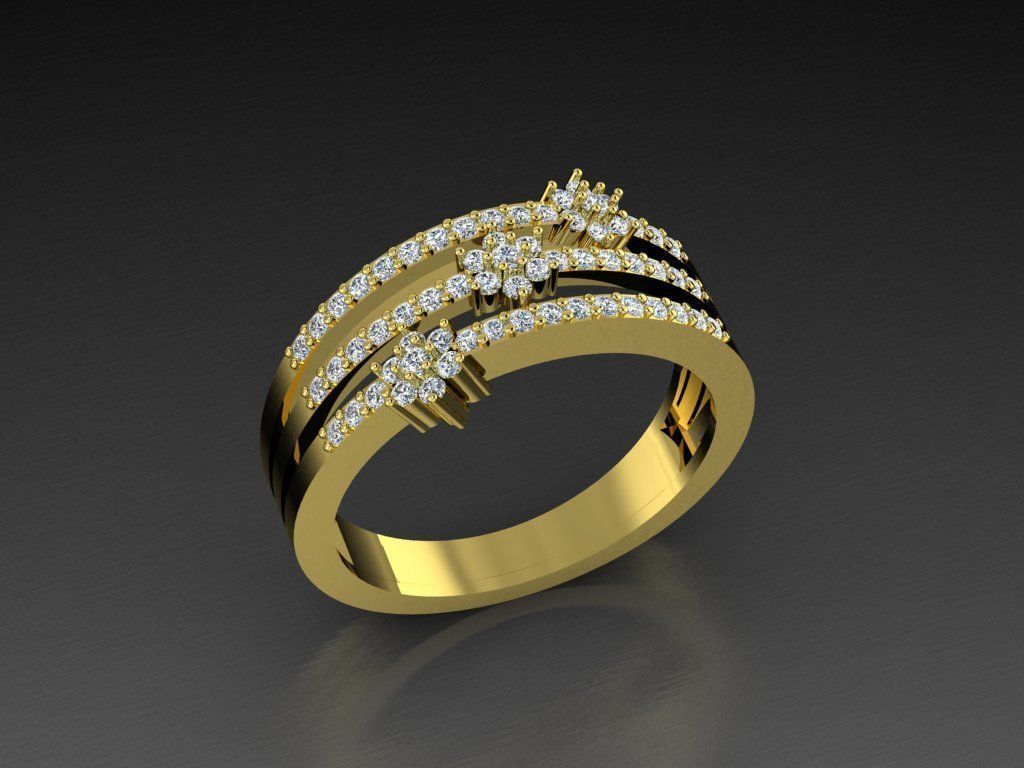 Diamond Jewelry Ring 3D print model_15