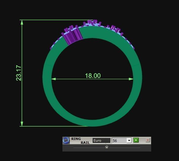 Diamond Jewelry Ring 3D print model_4