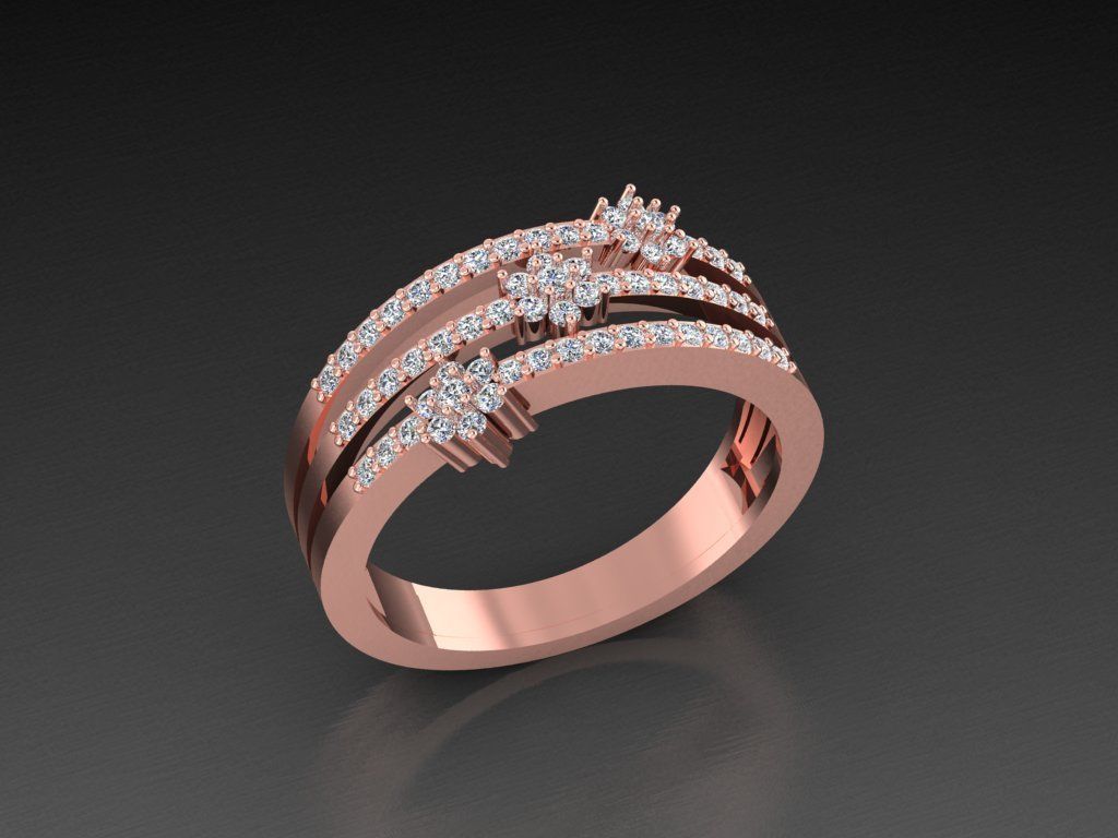 Diamond Jewelry Ring 3D print model_5