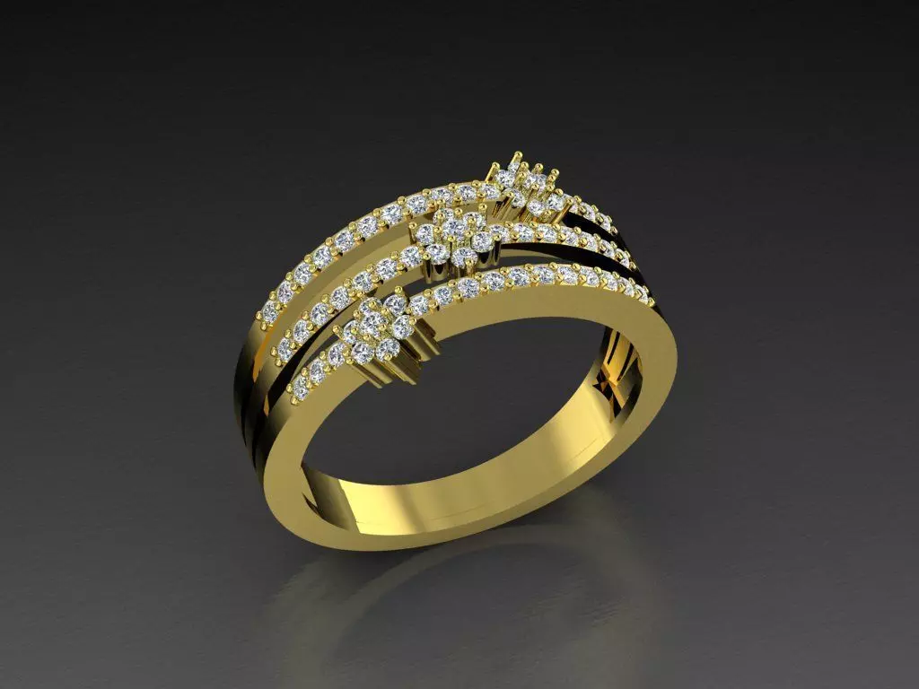 Diamond Jewelry Ring 3D print model_0