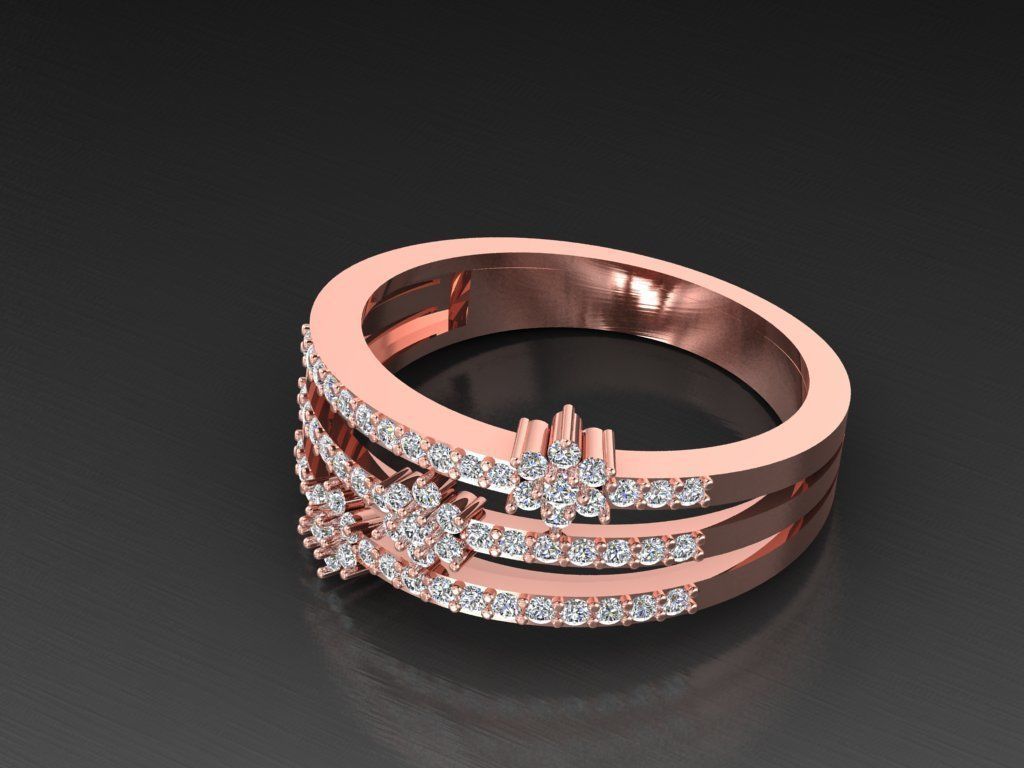 Diamond Jewelry Ring 3D print model_6