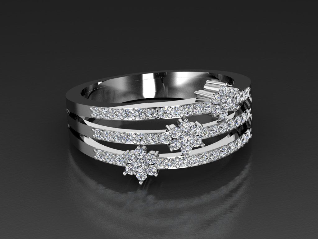Diamond Jewelry Ring 3D print model_13