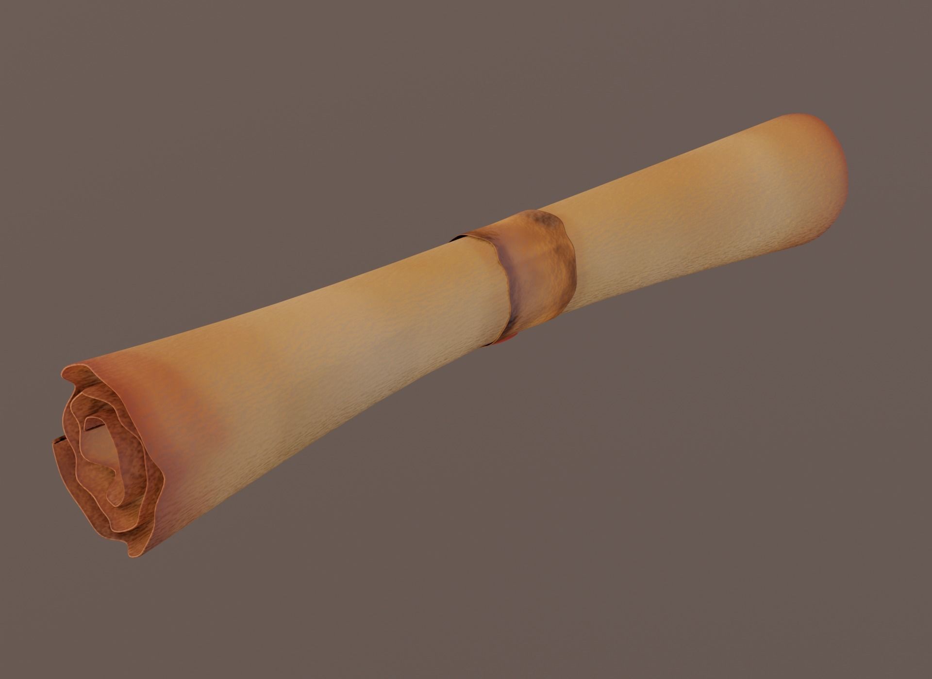 Scroll with stone 3D model_11