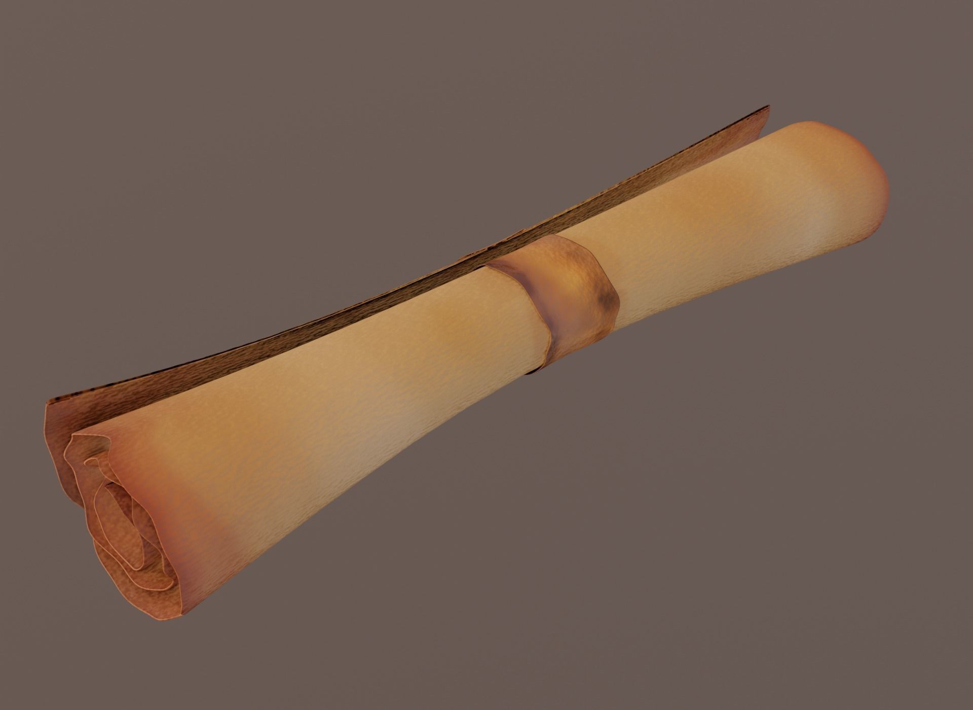 Scroll with stone 3D model_10