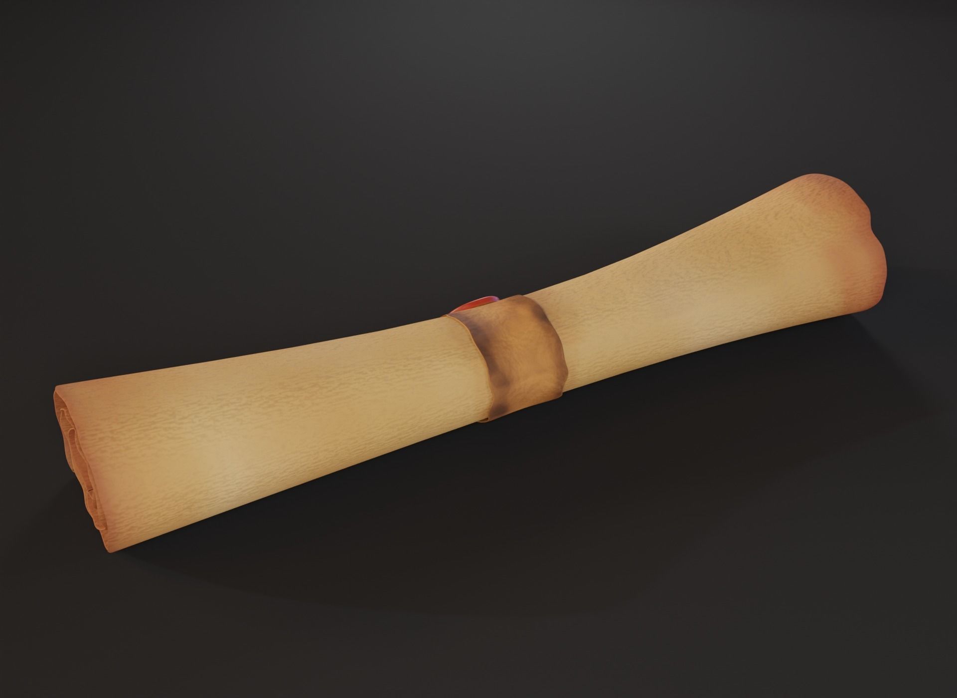 Scroll with stone 3D model_2