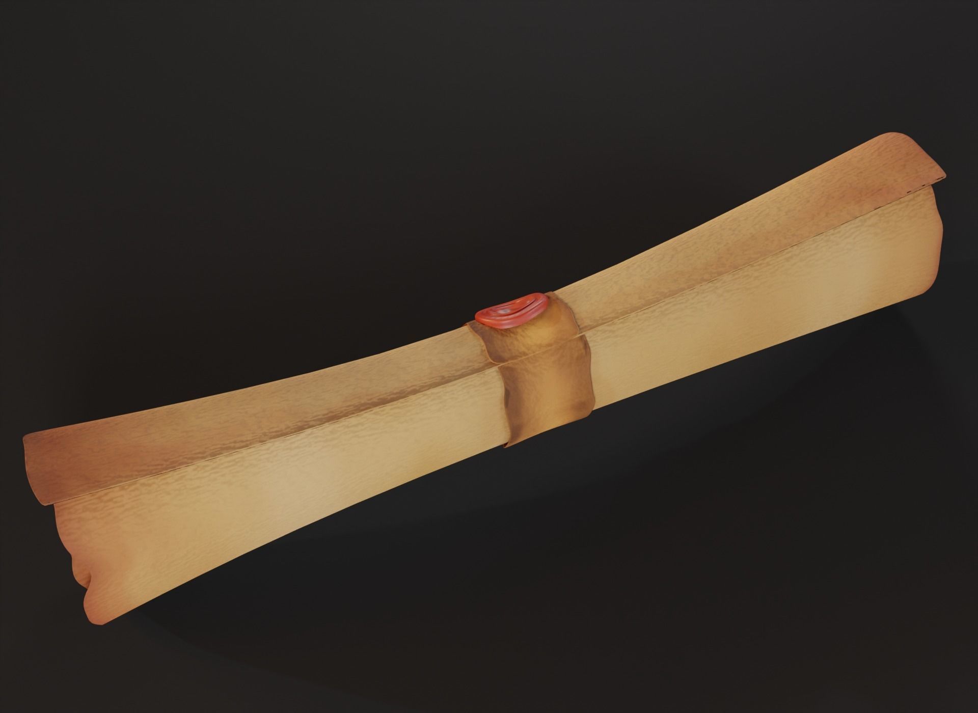 Scroll with stone 3D model_5